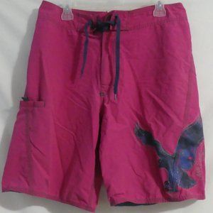 AMERICAN EAGLE | size 33 | Men's Board Shorts | Swim Trunks | Pink